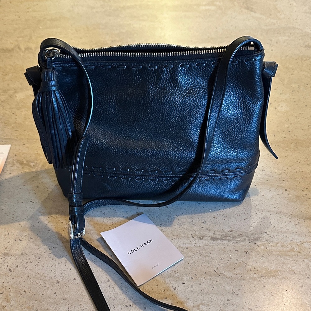 Cole Haan Midnight Leather Crossbody Bag